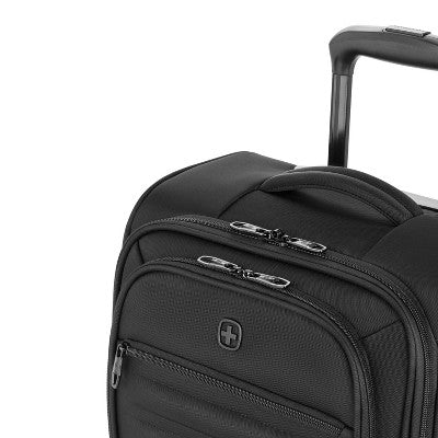 SWISSGEAR Checklite Underseater Carry On Suitcase - Black: Tear-Resistant, 2 Wheels