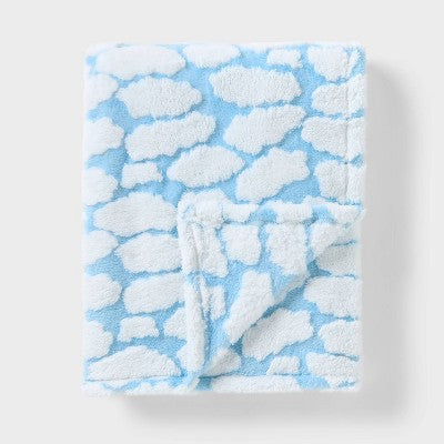 Cloud Plush Kids' Throw Blanket Blue - Pillowfort