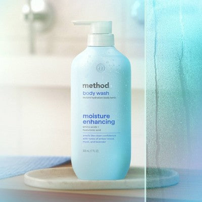 Method Moisture Enhancing Men's Body Wash Tonic with Amino and Hyaluronic Acids - Amber Wood, Musk and Lavender - 17 fl oz