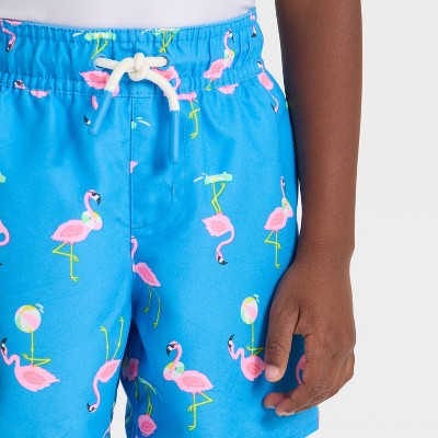 Toddler Boys' Skateboarding Flamingo Swim Set -Cat & Jack Blue 4T