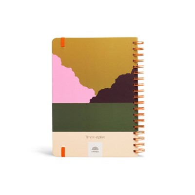 Papier 150pg Guided Notebook 9.84"x7.48" Travel Journal The Sunset