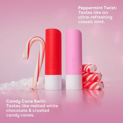 eos Holiday Lip Balm - Peppermint Twist & Candy Cane Swirl - 0.28oz/2pk: Moisturizing, Lip Balms, Balm Form, 2-Pack