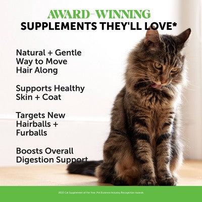 Pet Honesty Hairball Supplement for Cat Chicken Flavor - Support Digestive Health, Sugar-Free Soft Chews, 3.7oz