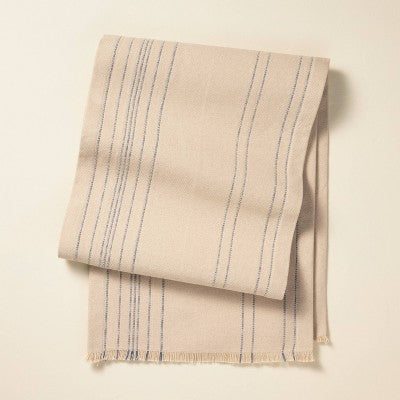 Striped Table Runner Natural/Blue - Hearth & Hand with Magnolia