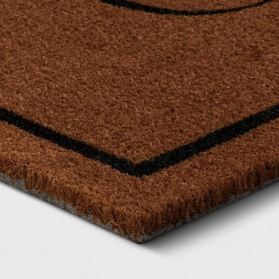 1'8"x4' 'Come In' Coir Doormat Natural - Threshold: Outdoor Welcome Mat, Front Door, Medium Pile, Rectangle