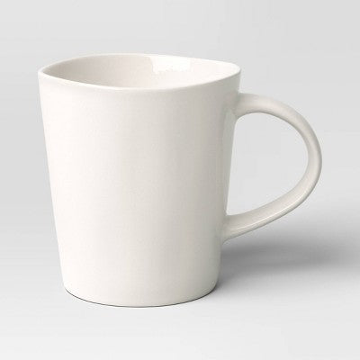 13.53 fl oz Stoneware Aralia Organic Mug Sour Cream - Threshold