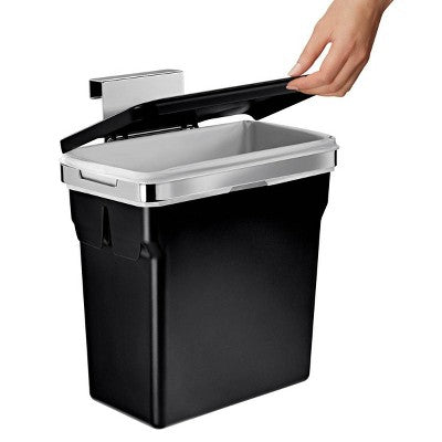 simplehuman 10L Under Cabinet Kitchen Trash Can Hanging or Mounted Garbage Can