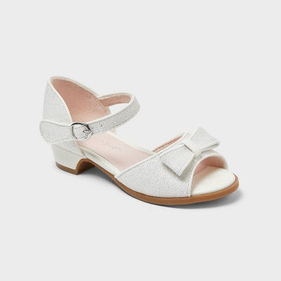 Toddler Girls' Hazina Peep Dress Heels - Cat & Jack White 12T