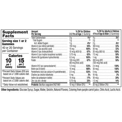 OLLY Kids' Multivitamin + Probiotic Gummies - Sugar Plum Berry - 40ct