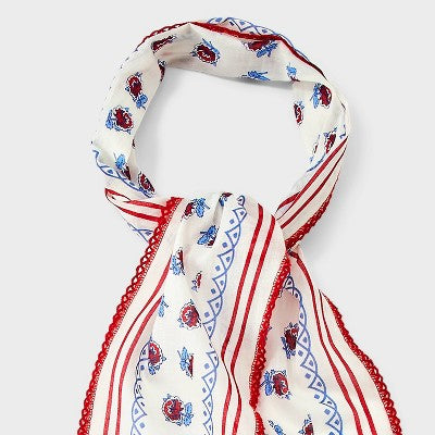 Poppy Flower Long Skinny Diamond Scarf - Universal Thread Multicolor