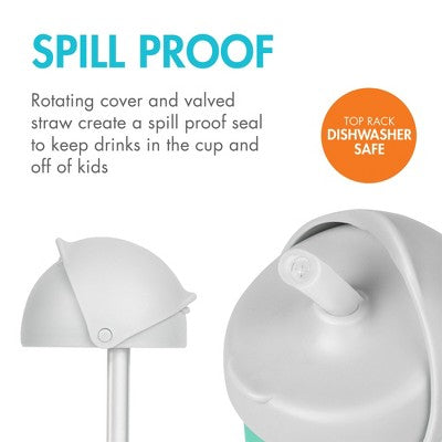 Boon NURSH Straw Conversion Top - 2pk: BPA-Free, Silicone, Flip-Top Lid
