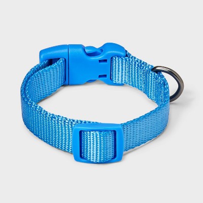Basic Adjustable Dog Collar with Matching Buckle - S - Blue- Boots & Barkley