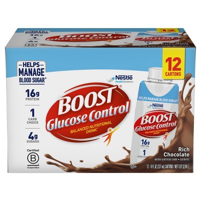 Boost Glucose Control Nutritional Shakes - Rich Chocolate - 8 fl oz/12pk