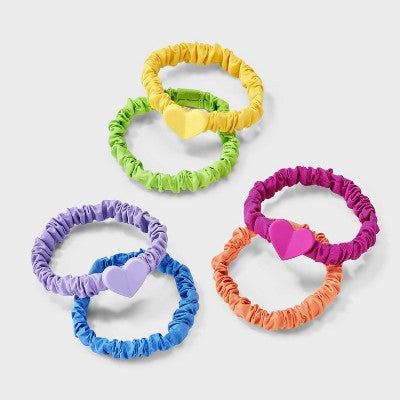 Mini Elastic Scrunchies with Hearts - 6pc - Cat & Jack