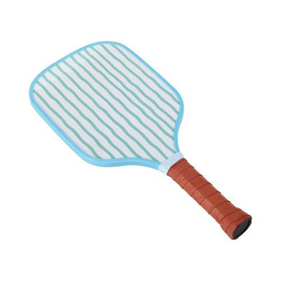 Pickle O'Joe Pickleball Paddle and Ball Set - Blue Wavy Striped