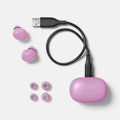 True Wireless Bluetooth Sweat Resistant Earbuds - heyday Bright Lilac: Lightweight USB-C Speaker