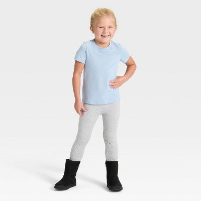 Toddler Girls' Solid T-Shirt - Cat & Jack Light Blue 18M