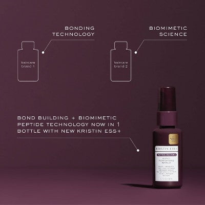 Kristin Ess + Hair Serum for Frizz & Damaged Hair - Peptide Bond Repair with Heat Protectant - 1.7 fl oz