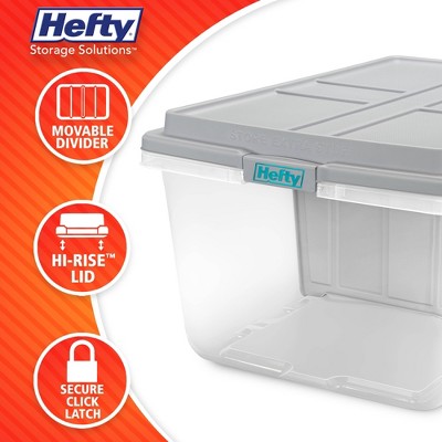 Hefty 98.5qt Hi-Rise Clear Divided Storage Container (LOCAL PICKUP ONLY)