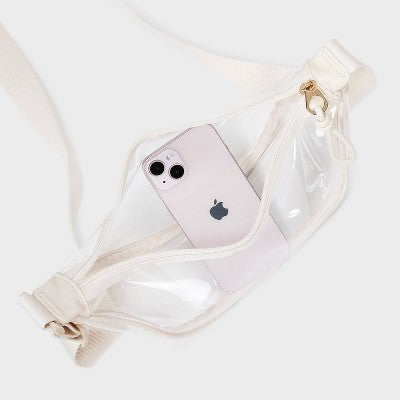Essential Crescent Sling Crossbody Bag - Universal Thread Clear/Cream