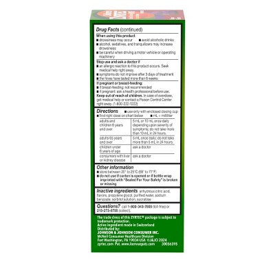 Zyrtec Children's Hives Relief Treatment Liquid - Cetirizine - Grape - 4 fl oz