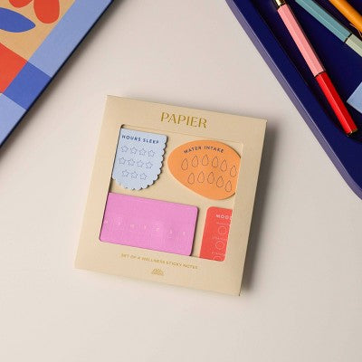 PAPIER 4pk Sticky Note 2"x.01" Wellness