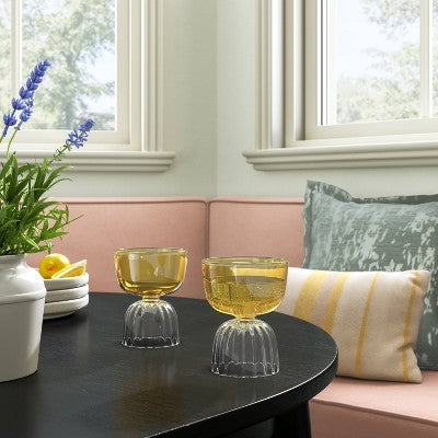 9.47oz Cocktail Glass Yellow - Threshold