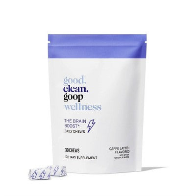 good.clean.goop wellness The Brain Boost Daily Vegan Chews with L-Theanine and Caffeine - 30ct