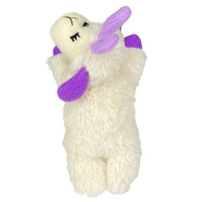 Multipet Lamb Chop with Purple Bunny Ears Cat Interactive Plush Toy