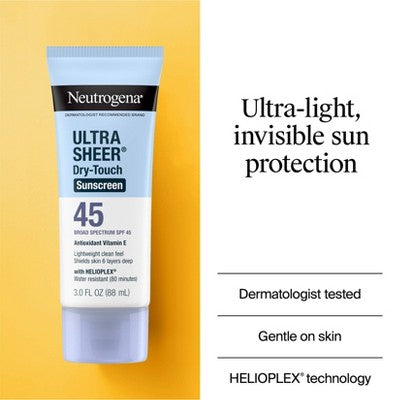 Neutrogena Ultra Sheer Dry-Touch Sunscreen Broad Spectrum SPF 45  oz /2ct