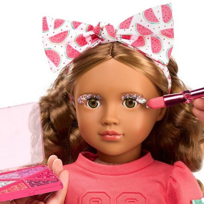 Our Generation Bella 18" Doll and Real Slime with Spa-Themed Accessories - Dark-Blonde Hair/Hazel Eyes
