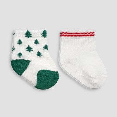 Carter's Just One You Baby 2pk Christmas Crew Socks - 0-6M