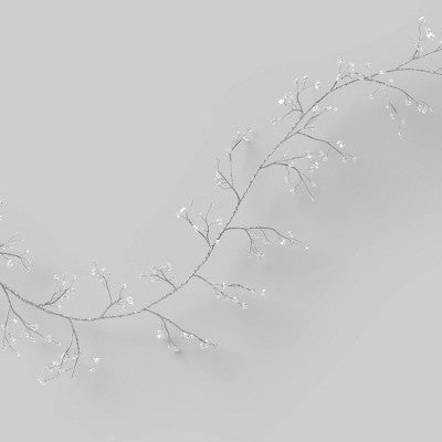 6' Acrylic Twig Christmas Decorative Wall Garland Silver - Wondershop