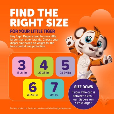Hey Tiger Disposable Diapers - Size 3 - 116ct