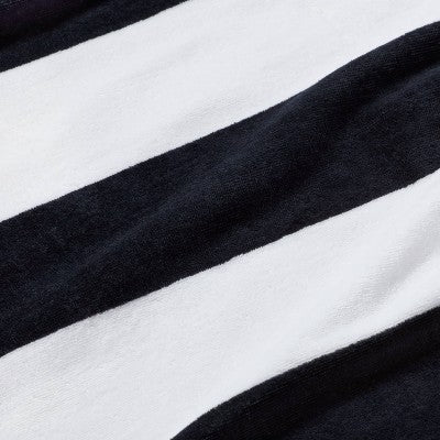 Striped Beach Towel Black/White - Sun Squad