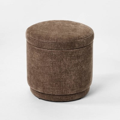 Swivel Storage Ottoman Brown - Threshold designed with Studio McGee (LOCAL PICKUP ONLY)