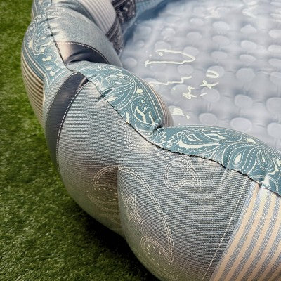 MINNIDIP Minni Tufted Pool - Denim Patchwork