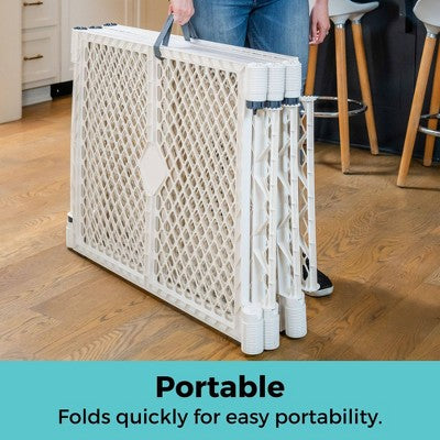 Toddleroo by North States Superyard 6 Panel Playard Baby Gate 32"-192" - White (LOCAL PICKUP ONLY)