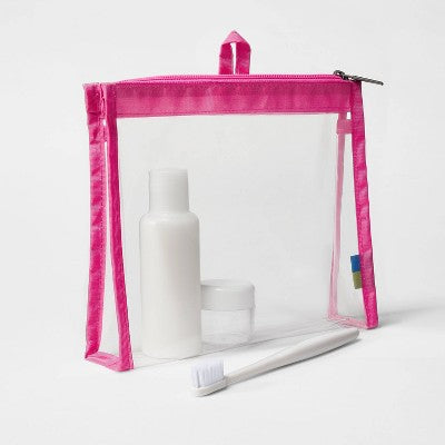 Clear Toiletry Bag Magenta - Open Story?