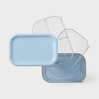 Rotating Cosmetic Vanity Makeup Organizer Blue - Brightroom