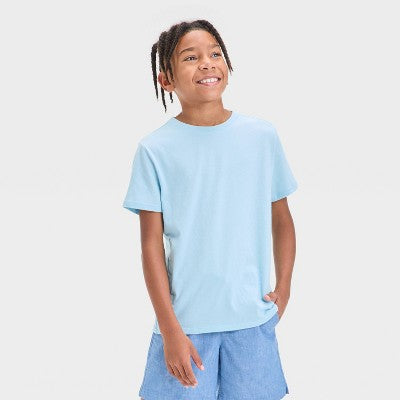 Boys' Short Sleeve T-Shirt - Cat & Jack Blue L Husky