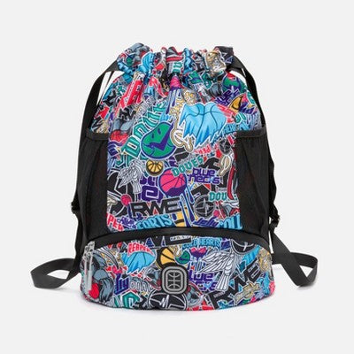 Overtime Elite Cinch Sports Drawstring Bag with Shoe Compartment - Team Mash Up