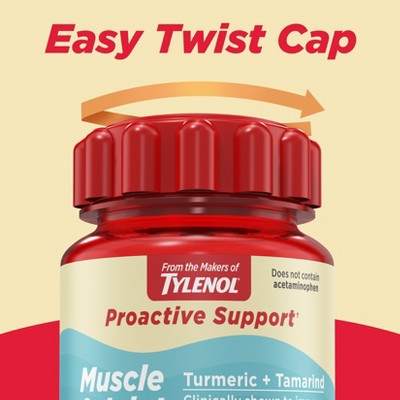 Tylenol Proactive Support Muscle & Joint + Stress Relieve - 30ct: Oral, Caplet Form, 250mg Strength