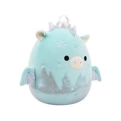 Squishmallows 12" Miles Teal Dragon Ornament with Frosted Bottom Medium Plush