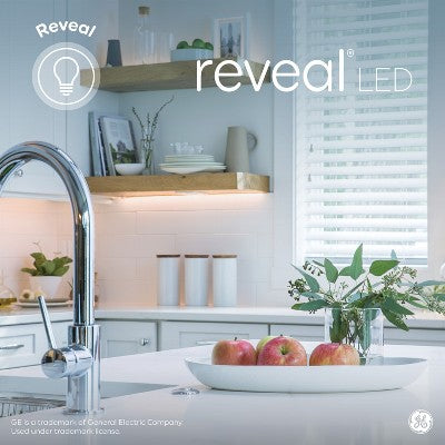 GE 2pk 60W Reveal ST19 LED Edison Style Light Bulbs: 5W LED Equivalent, E26 Base, Dimmable, 500 Lumens, 2700K White