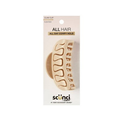 scunci Flexible Claw Clip - Neutral - All Hair