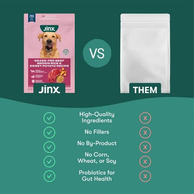 Jinx Beef Flavor Dry Dog Food - 4lbs