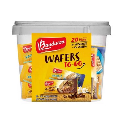 Bauducco Chocolate & Vanilla Wafers To-Go Tub - 28.2oz