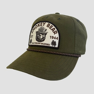 Men's Smokey Bear Baseball Hat - Olive Green