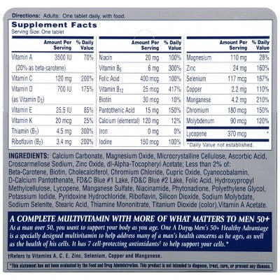 One A Day Men's 50+ Multivitamin Tablets - 65ct